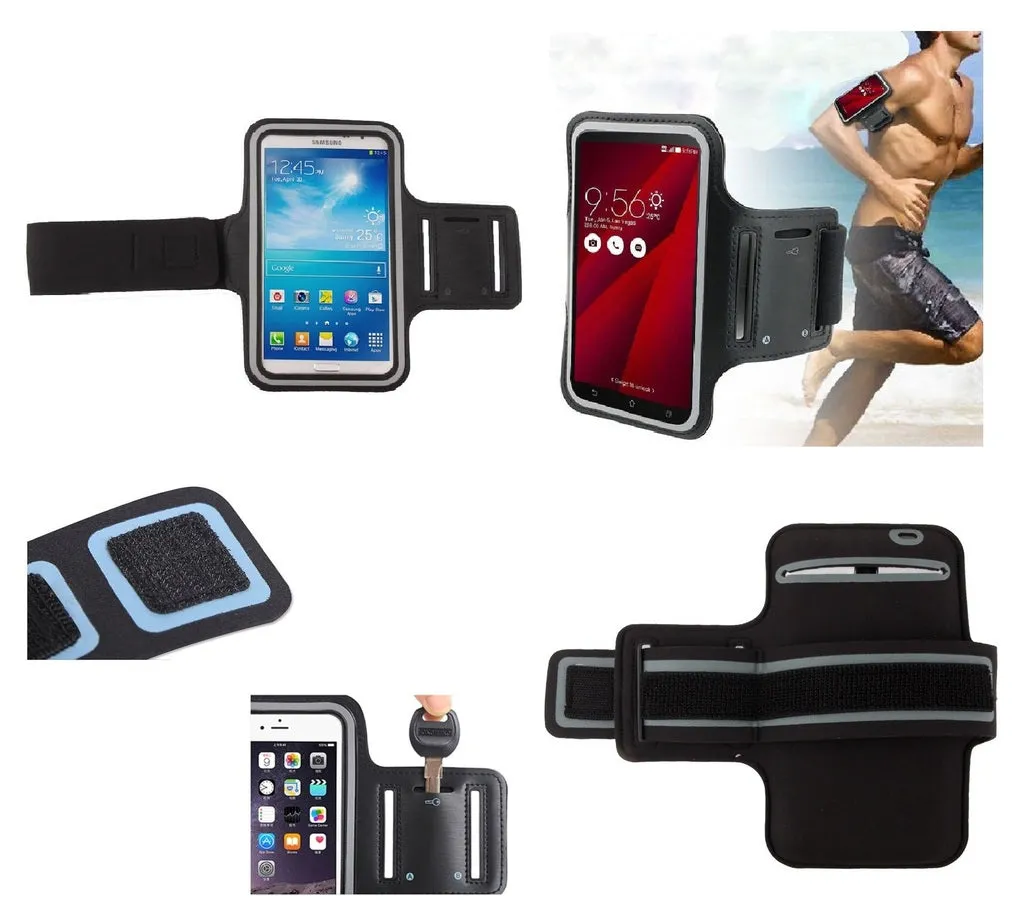 Armband Professional Cover Neoprene Waterproof Wraparound Sport with Buckle for Jinga Neon (2019) - Black