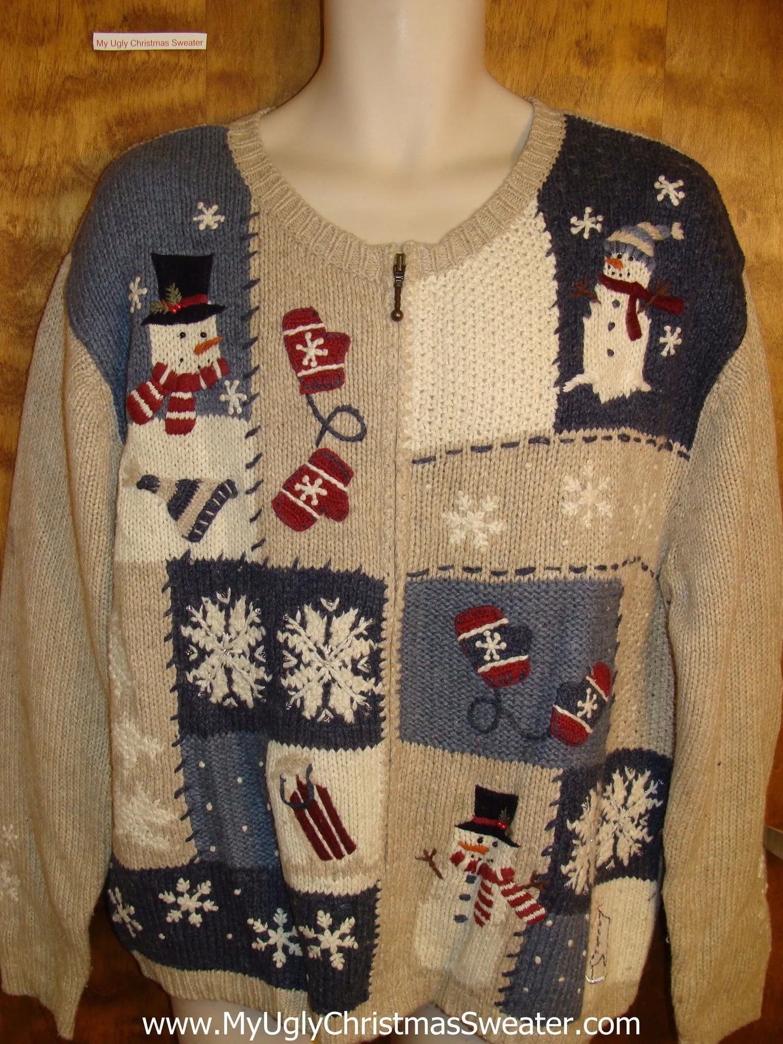 Cute 2sided Tan Ugly Christmas Sweater
