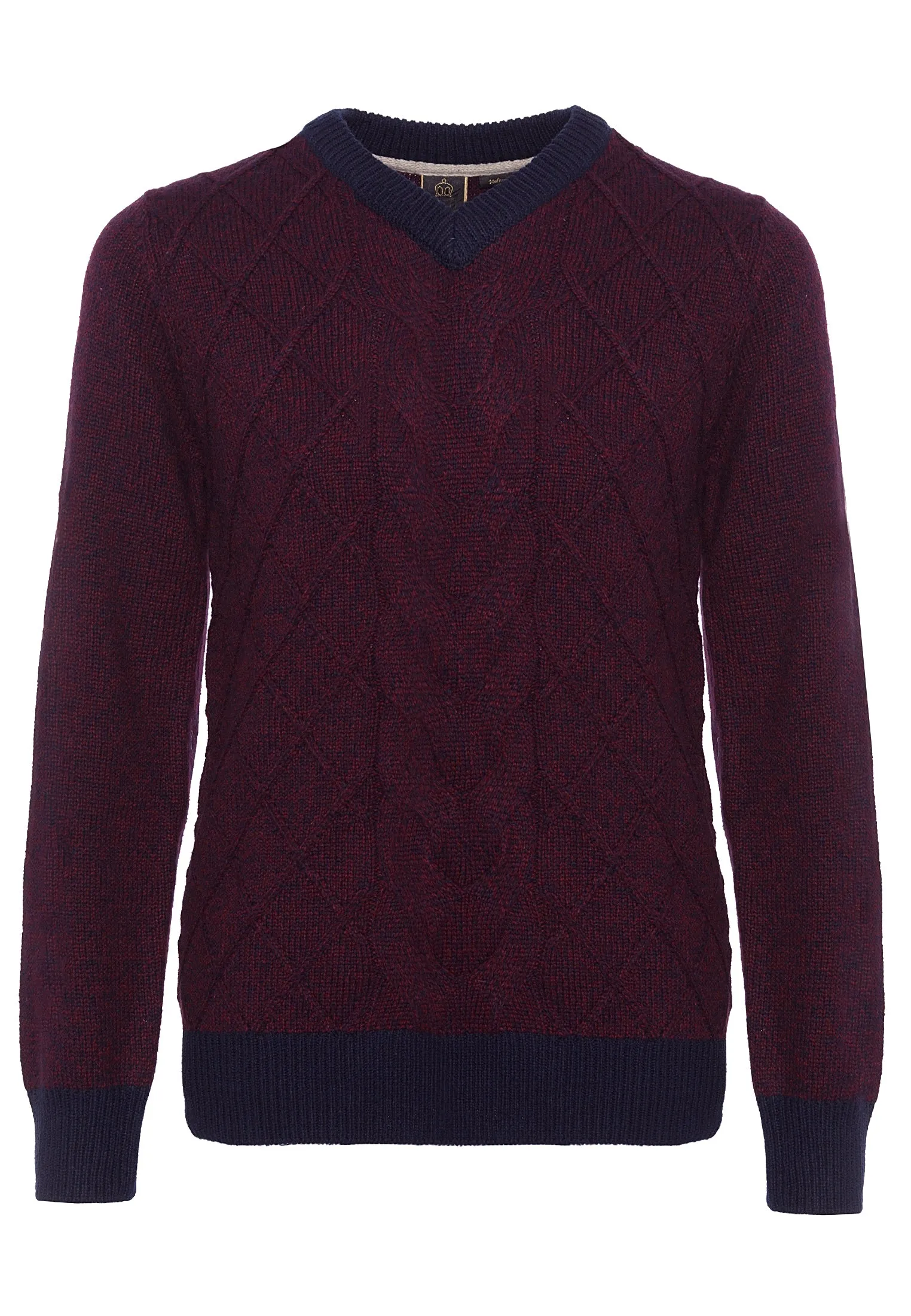 Hatcliffe cable v-neck jumper