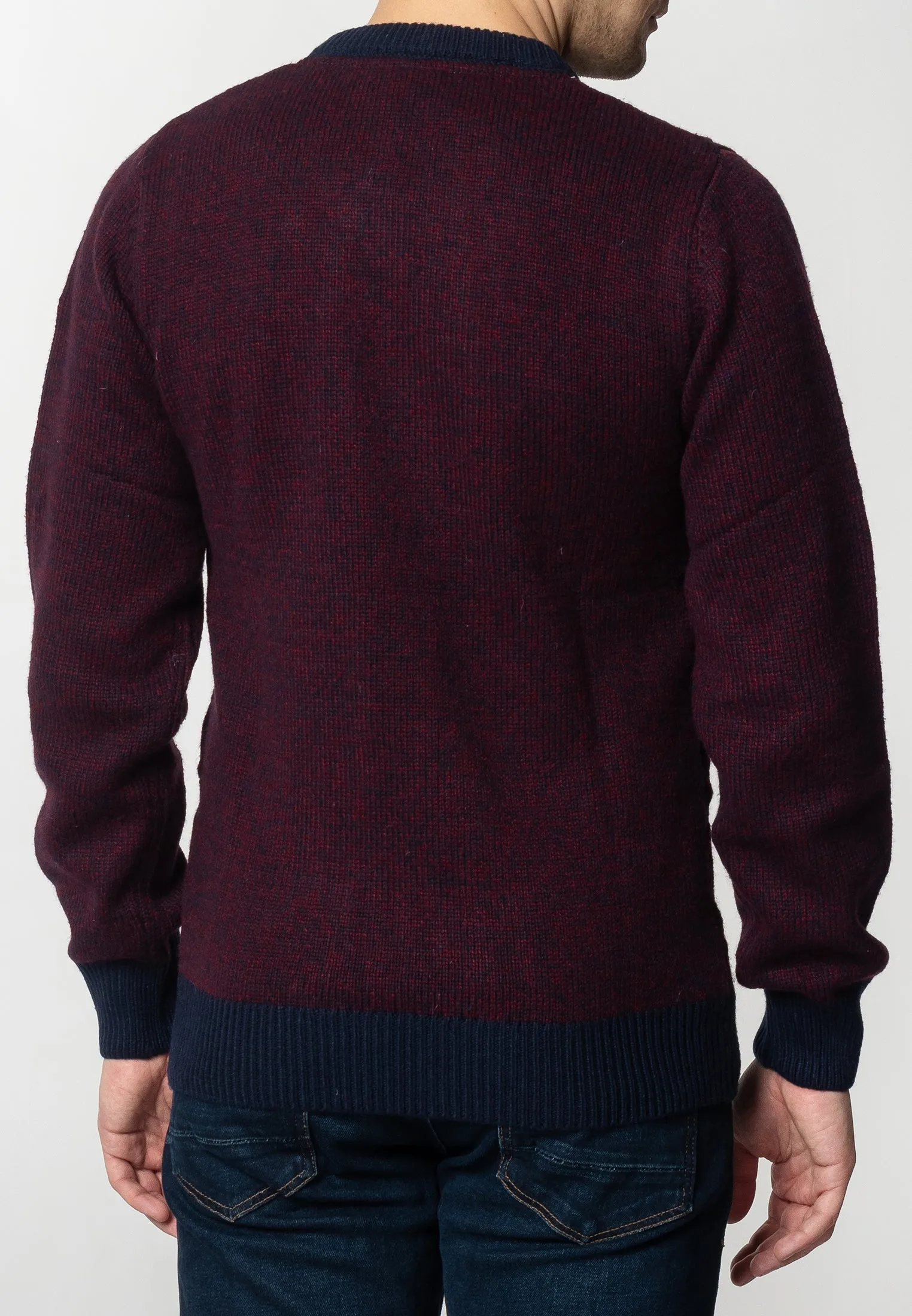 Hatcliffe cable v-neck jumper