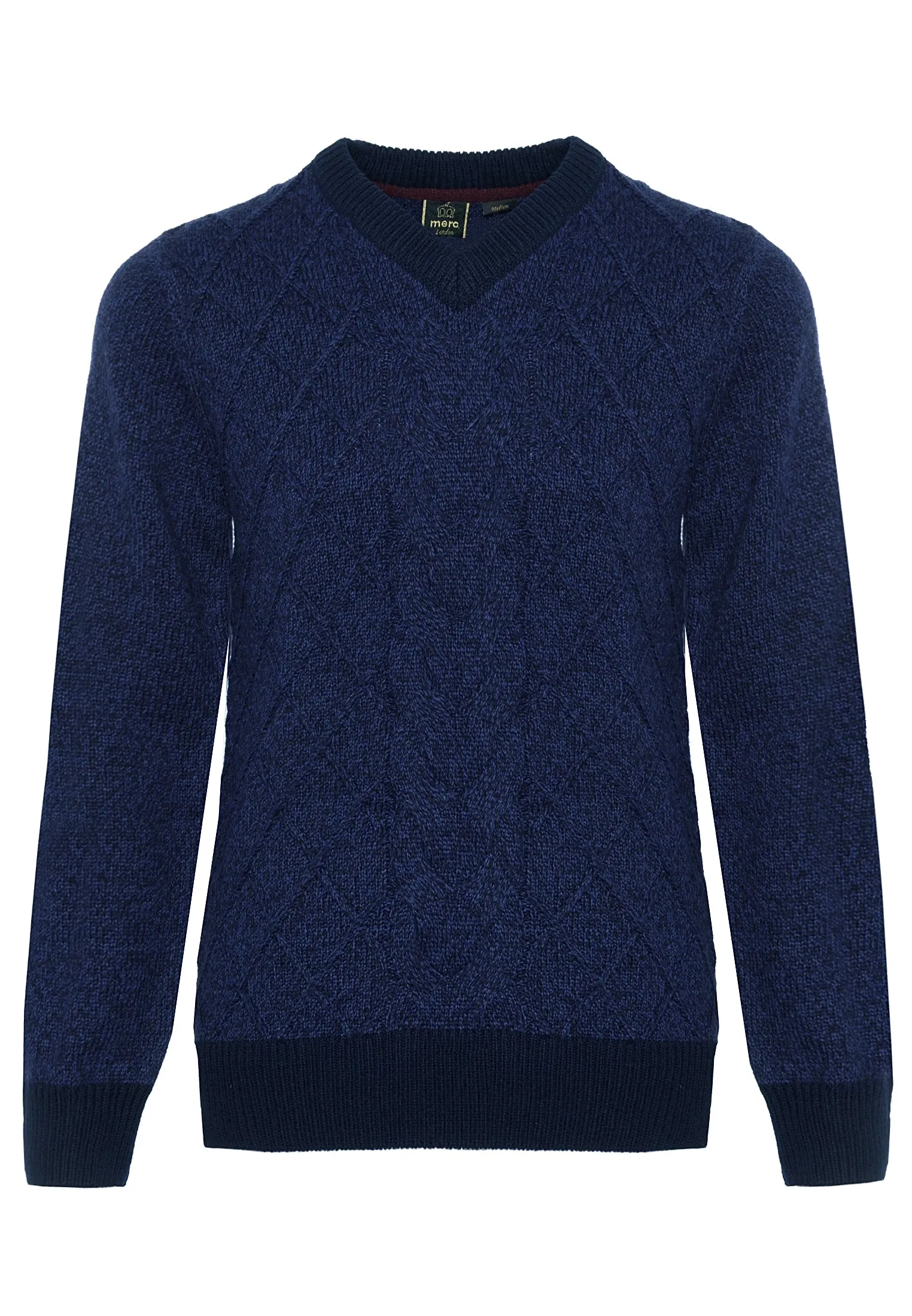 Hatcliffe cable v-neck jumper