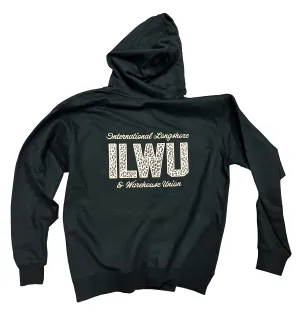ILWU Cheetah Hoodie Blk