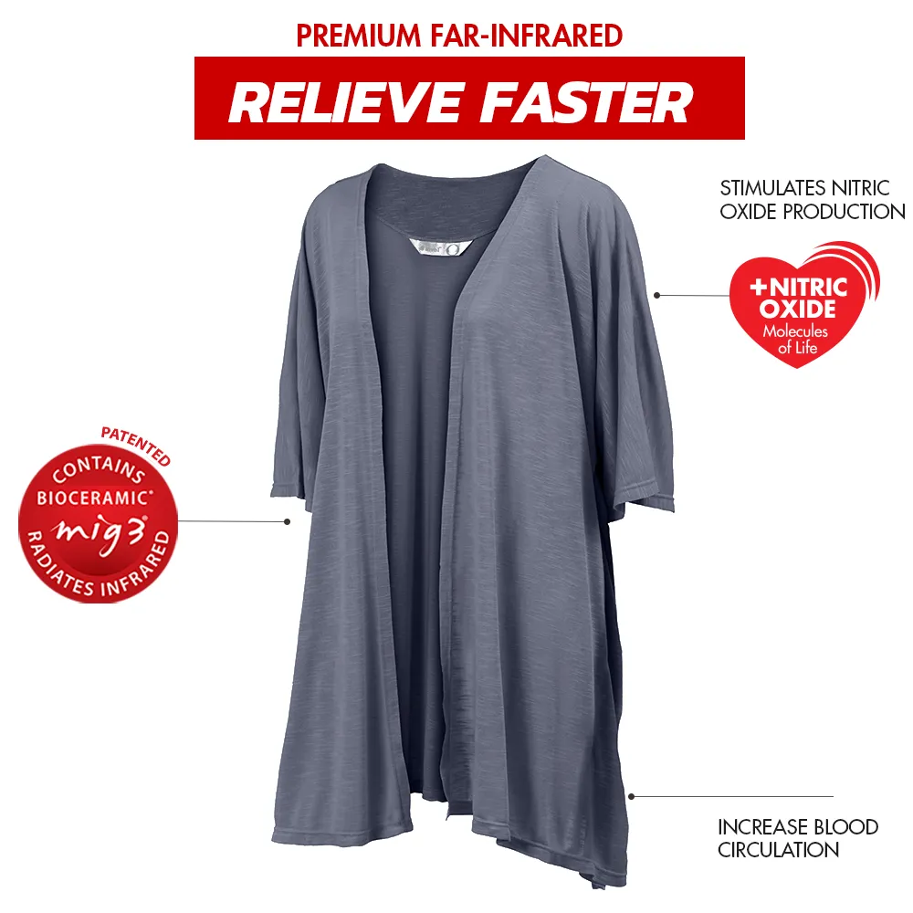 Invel® Active Comfort Plus Cardigan Far-Infrared Cardigan with Bioceramic MIG3 Far-Infrared Technology