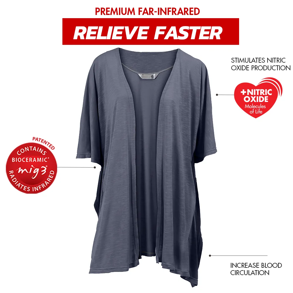 Invel® Active Comfort Plus Cardigan Far-Infrared Cardigan with Bioceramic MIG3 Far-Infrared Technology