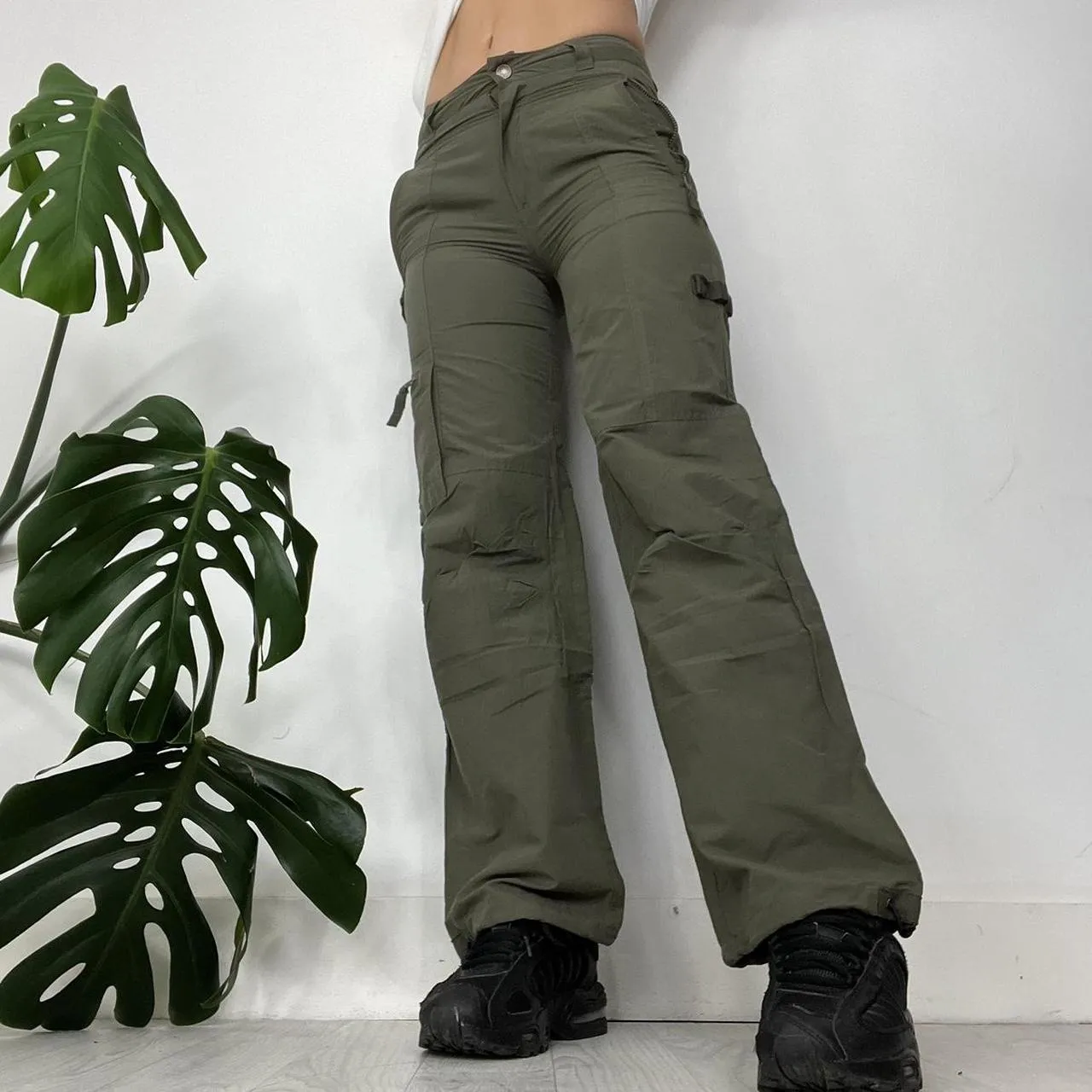 Khaki cargo trousers