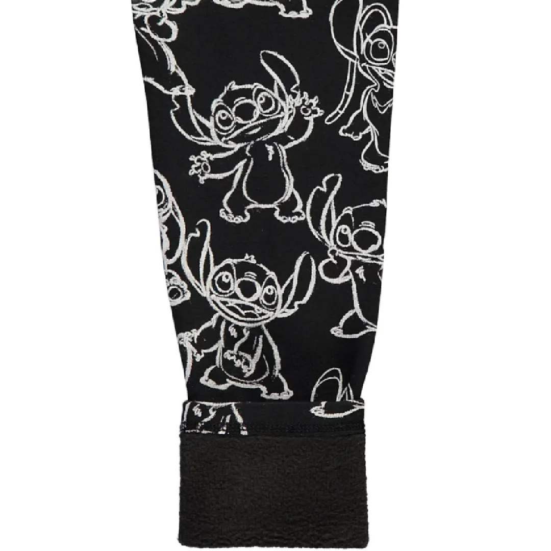 LILO & STITCH Black Fleece Lined Leggings