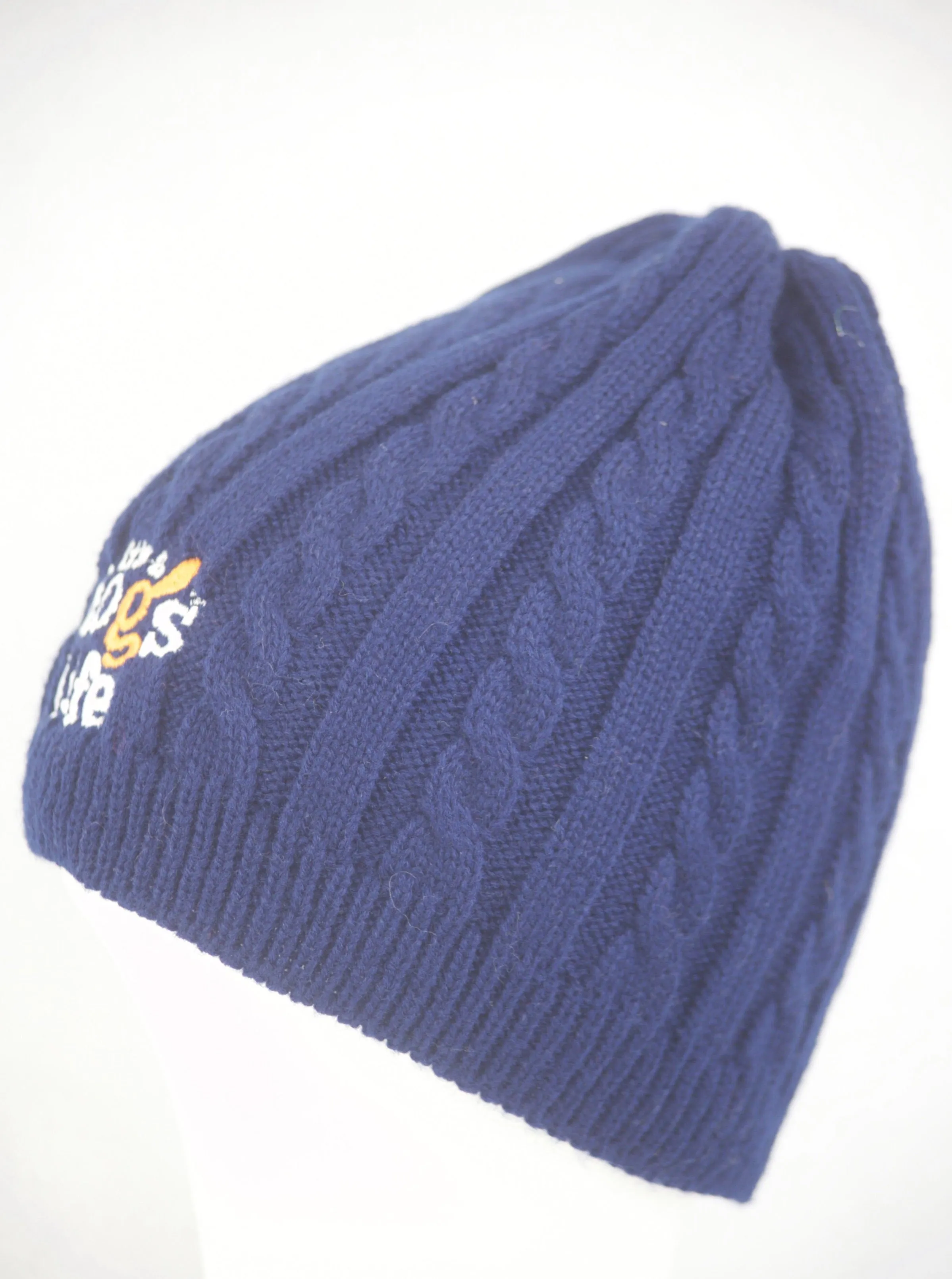 Mariner Cable Knit  Beanie-Navy