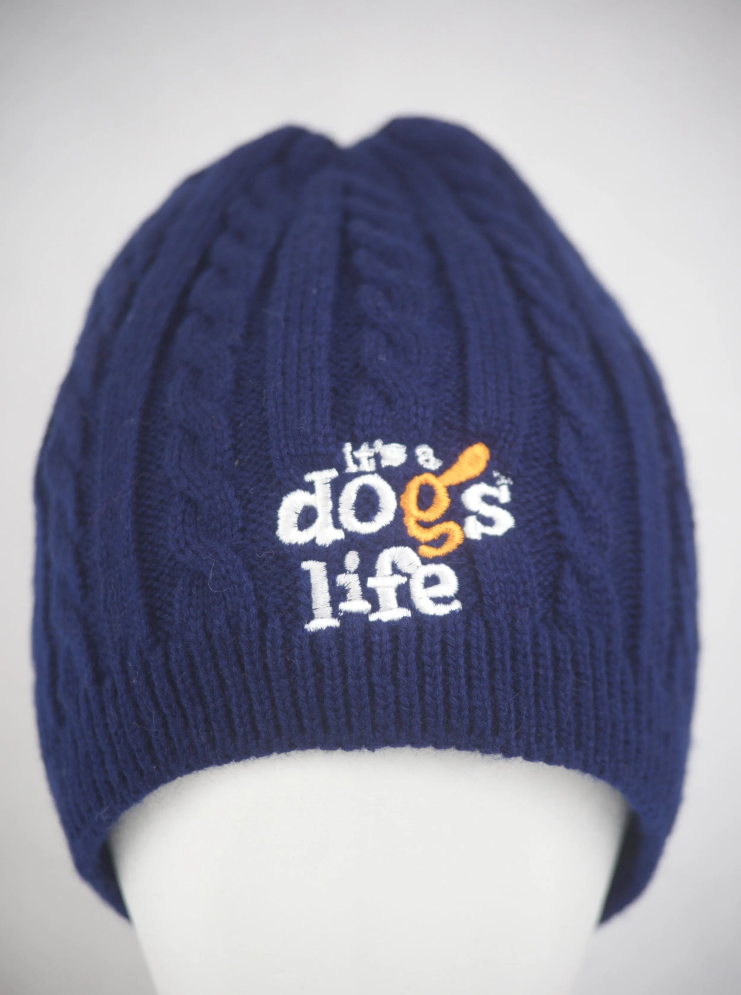 Mariner Cable Knit  Beanie-Navy