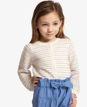MINI STRIPED LUREX CARDIGAN