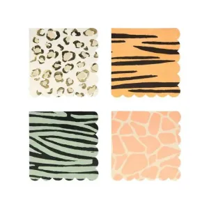 Safari animal print napkins
