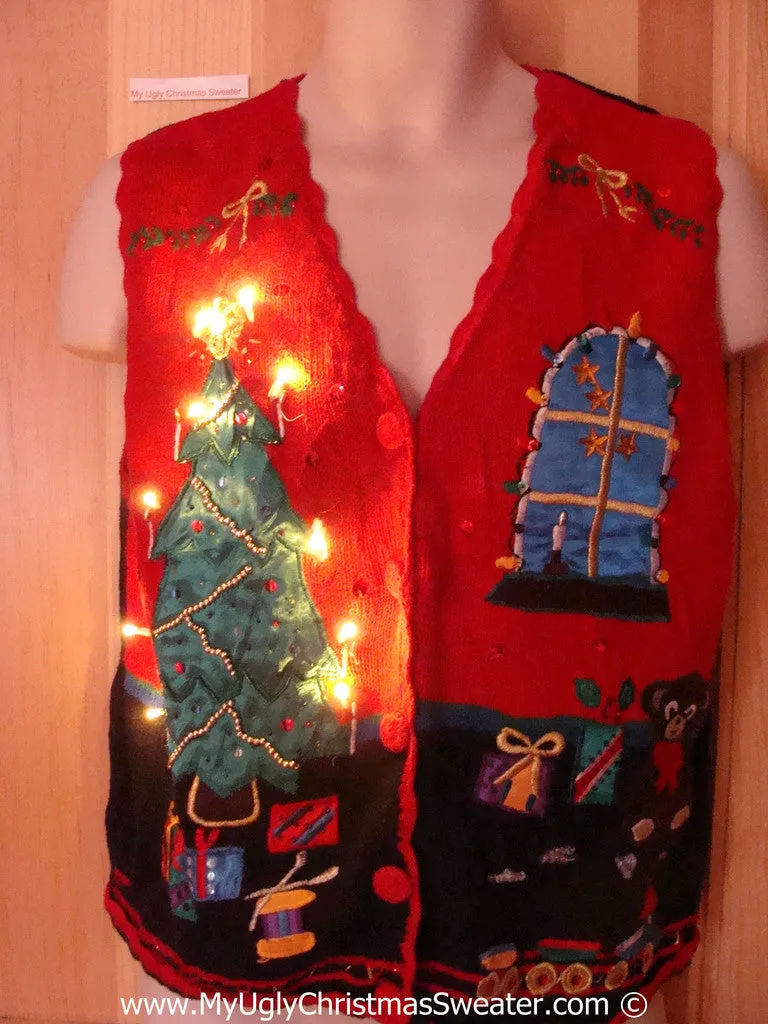 Tacky Ugly Christmas Sweater with Lights  (g106)