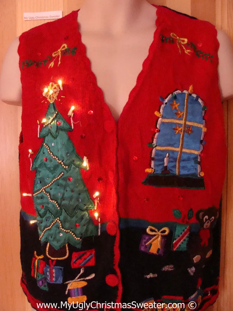 Tacky Ugly Christmas Sweater with Lights  (g106)