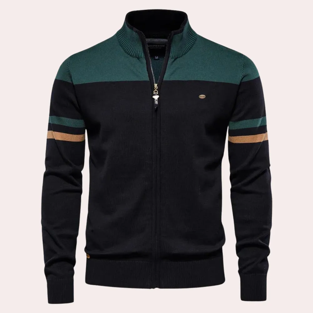 TIM - Lukket Strikket Cardigan til Mænd