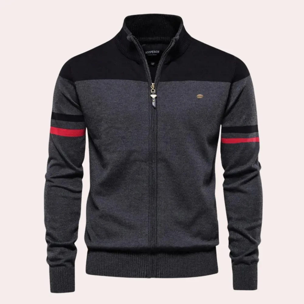 TIM - Lukket Strikket Cardigan til Mænd