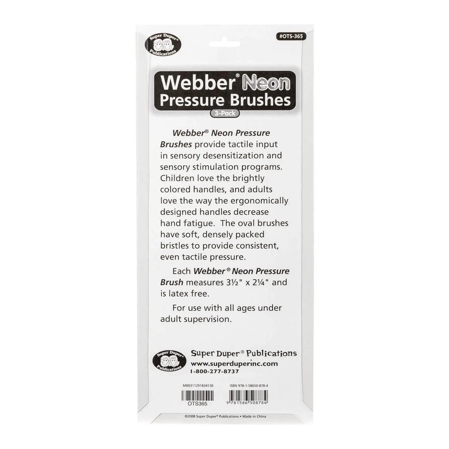 Webber® Neon Pressure Brushes 1pc