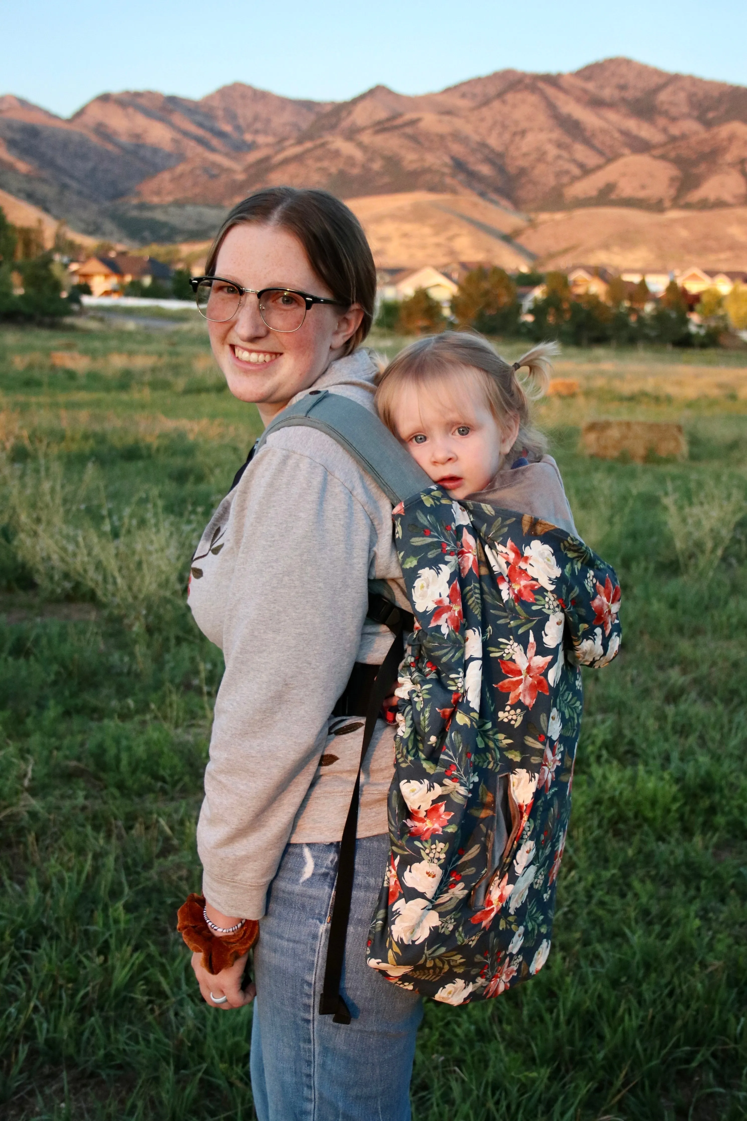 Winter Floral- Luxe Carrier Cover